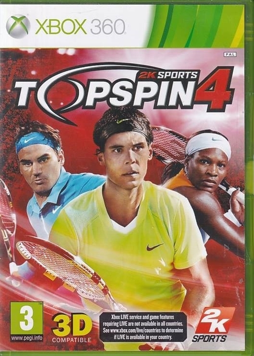 2K Sports Topspin 4 - XBOX 360 (B Grade) (Genbrug)